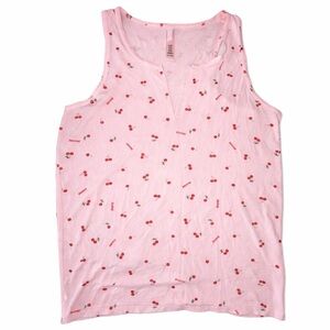 Skims soft lounge cherry print v cut tank
